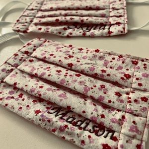 2 PERSONALIZED Cotton Face Masks.